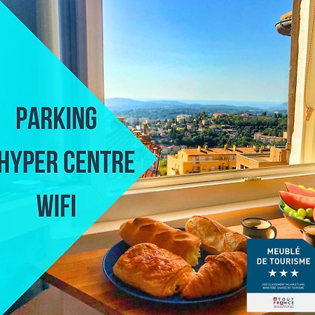 Parking Prive - Vue Mer - Wifi - Centre Historique Grasse Kültér fotó