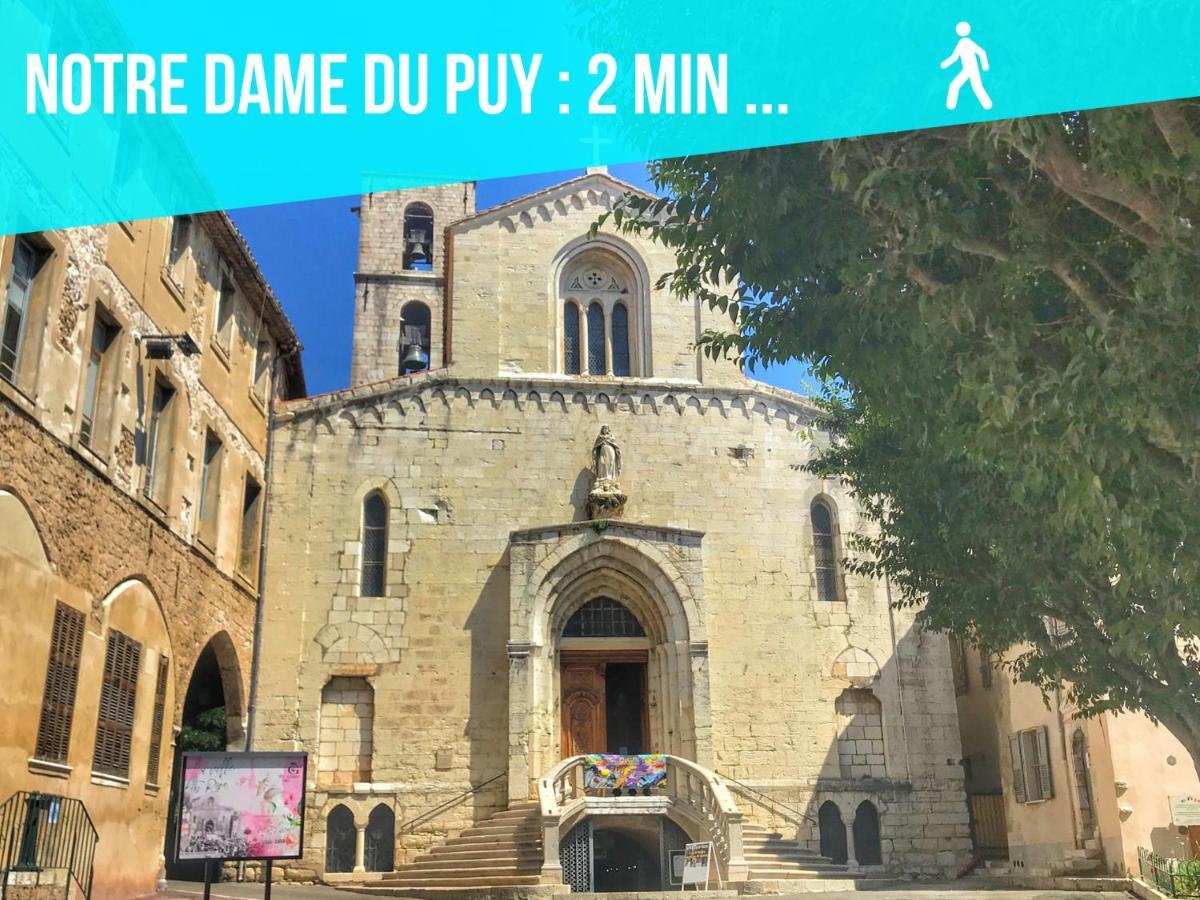 Parking Prive - Vue Mer - Wifi - Centre Historique Grasse Kültér fotó